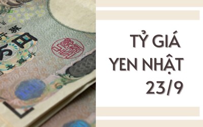 Tỷ giá yen Nhật hôm nay 23/9: Tăng trở lại tại các ngân hàng