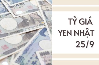 Tỷ giá yen Nhật hôm nay 25/9: Được điều chỉnh giảm tại nhiều ngân hàng