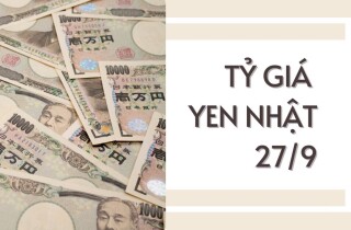 Tỷ giá yen Nhật hôm nay 27/9: Tiếp tục giảm tại các ngân hàng