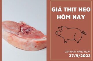 Giá thịt heo hôm nay 27/9: Ba rọi heo có giá 105.000 đồng/kg tại Công ty Thực phẩm bán lẻ