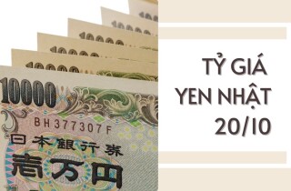 Tỷ giá yen Nhật hôm nay 20/10: Giảm đồng loạt tại các ngân hàng
