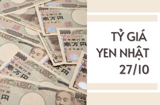 Tỷ giá yen Nhật hôm nay 27/10: Duy trì đà tăng tại đa số ngân hàng
