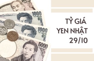 Tỷ giá yen Nhật hôm nay 29/10: Tăng giảm trái chiều tại các ngân hàng