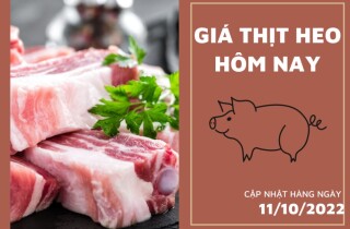 Giá thịt heo hôm nay 11/10: Sườn non heo được bán với giá 158.000 đồng/kg