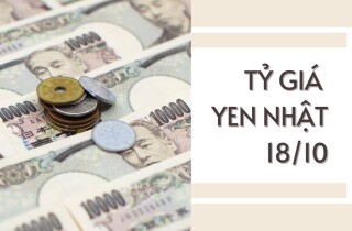 Tỷ giá yen Nhật hôm nay 18/10: Quay đầu giảm tại hầu hết ngân hàng
