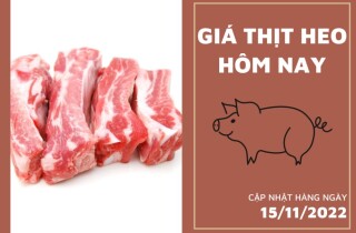 Giá thịt heo hôm nay 15/11: Sườn non ổn định tại mức 158.000 đồng/kg