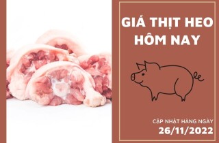 Giá thịt heo hôm nay 26/11: Giá tại WinMart phần lớn giảm 4.000 - 25.000 đồng/kg