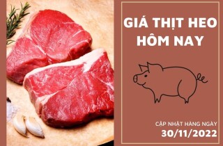 Giá thịt heo hôm nay 30/11: WinMart tăng giá nạc vai heo 18.000 đồng/kg