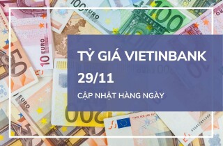 Tỷ giá VietinBank hôm nay 29/11: Tiếp tục giảm ở nhiều ngoại tệ