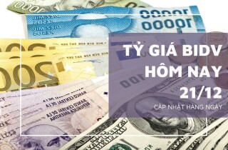 Tỷ giá BIDV hôm nay 21/12: Các đồng ngoại tệ tăng giảm trái chiều