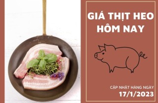 Giá thịt heo hôm nay 17/1: Thịt ba rọi tại Công ty Thực phẩm bán lẻ tăng 5.000 đồng/kg