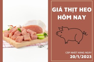 Giá thịt heo hôm nay 20/1: Nạc dăm WinMart đạt mức 126.320 đồng/kg