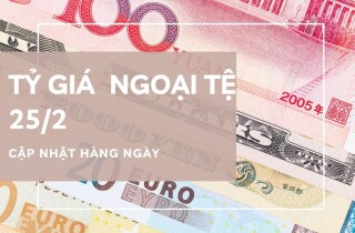Tỷ giá ngoại tệ ngày 25/2: Tỷ giá USD, euro, yen Nhật, bảng Anh, đô la Úc tuần qua