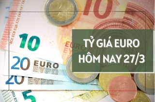 Tỷ giá euro hôm nay 27/3: Quay đầu giảm đồng loạt tại các ngân hàng