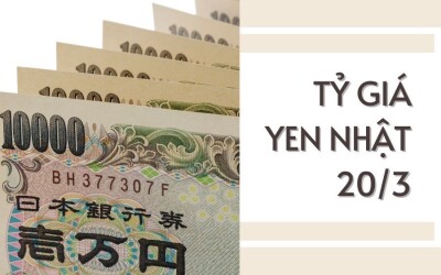 Tỷ giá yen Nhật hôm nay 20/3: Đồng loạt giảm tại các ngân hàng ở cả hai chiều giao dịch