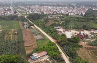 Toàn cảnh khu đô thị 268 ha trong Phân khu sông Hồng thuộc huyện Đông Anh sắp đấu thầu chọn nhà đầu tư