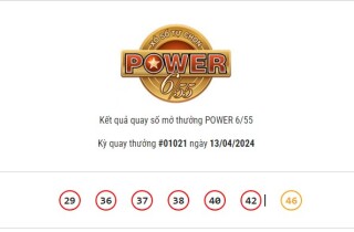 Kết quả Vietlott Power 6/55 ngày 13/4/2024 Jackpot 2 hơn 3,3 tỷ đồng đã có chủ