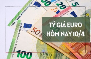 Tỷ giá euro vào ngày 10/4 quay đầu giảm đồng loạt sau một ngày tăng