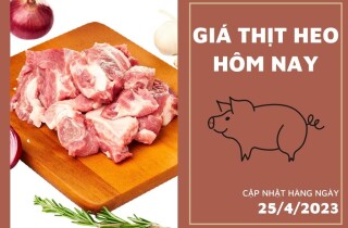 Giá thịt heo hôm nay 25/4: Sườn già heo giữ ổn định ở mức 98.000 đồng/kg