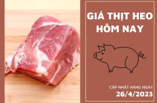Giá thịt heo hôm nay 26/4: Nạc vai heo đang ở mức 109.520 đồng/kg