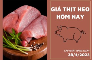 Giá thịt heo hôm nay 28/4: Thịt đùi heo của WinMart giữ giá ổn định
