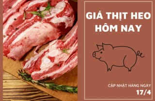 Giá thịt heo ngày 17/4 tăng từ 2.000 đồng/kg đến 5.000 đồng/kg tại Hà Hiền