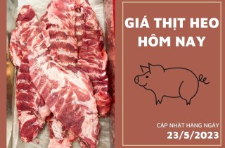 Giá thịt heo hôm nay 23/5: Sườn non heo có giá tại mức 159.000 đồng/kg
