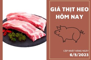 Giá thịt heo hôm nay 6/5: Sườn non heo được bán với giá 150.000 đồng/kg