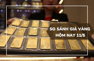 So sánh giá vàng 11/5: Vàng SJC trượt khỏi mốc 92 triệu đồng/lượng