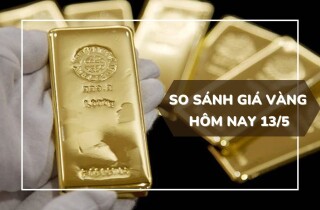 So sánh giá vàng 13/5: Vàng SJC giảm sâu, có nơi mất thêm 2,2 triệu đồng/lượng