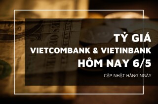 Tỷ giá Vietcombank và VietinBank ngày 6/5, euro và bảng Anh cùng tăng nhẹ